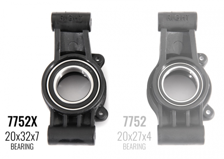 Carriers Stub Axle Left & Right Large Bearings) (Pair)  X-Maxx - 2