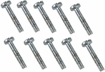 2 x 10mm Slotted Machine Screw