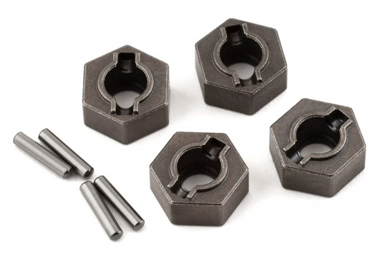 Wheel Hubs 12mm Hex Steel HD (4) (for Uppgradering #9080 6mm Axle)