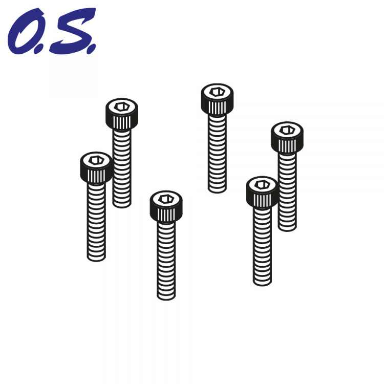 O.S.Engine 79871200 Insexskruv M3x20mm (10)