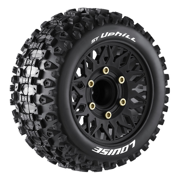 LOUISE RC WORLD LT3211SX Tires & Rims ST-UPHILL 1/10 Soft (Loose 12, 14, and 17 mm Hex) (2)