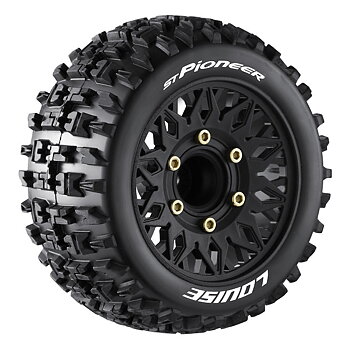 LOUISE RC WORLD LT3227SX Tires & Rims ST-PIONEER 1/10 Soft (Loose 12, 14, and 17 mm Hex) (2)
