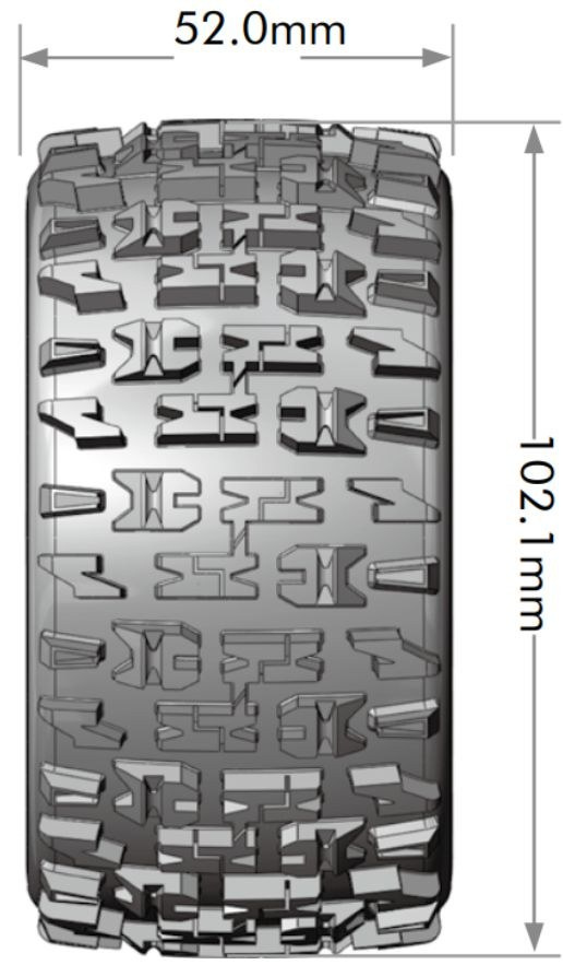LOUISE RC WORLD LT3227SX Tires & Rims ST-PIONEER 1/10 Soft (Loose 12, 14, and 17 mm Hex) (2) - 2