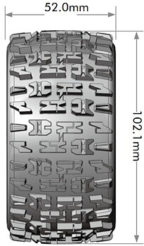 LOUISE RC WORLD LT3227SX Tires & Rims ST-PIONEER 1/10 Soft (Loose 12, 14, and 17 mm Hex) (2)