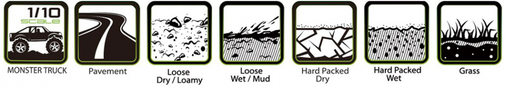 LOUISE RC WORLD LT3227SX Tires & Rims ST-PIONEER 1/10 Soft (Loose 12, 14, and 17 mm Hex) (2) - 3