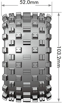 LOUISE RC WORLD LT3273SX Tires & Rims ST-ROCK 1/10 Soft (Loose 12, 14, and 17 mm Hex) (2)
