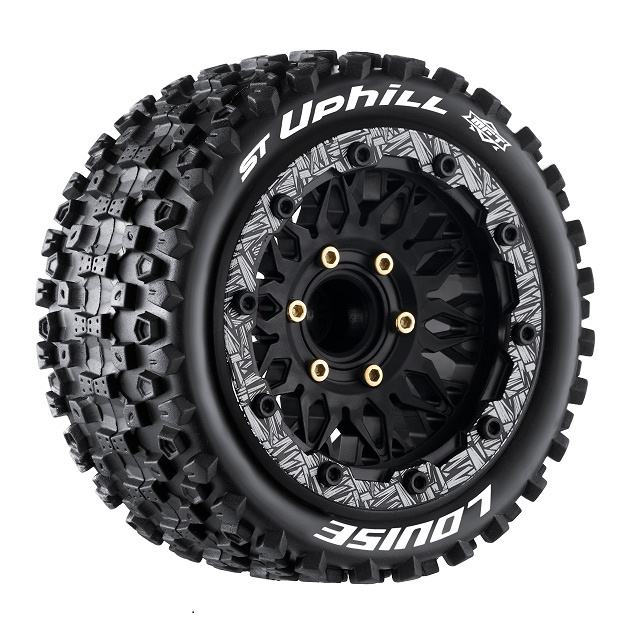 LOUISE RC WORLD LT3313SX Däck & Fälg ST-UPHILL 1/10 Soft MFT (Lös 12, 14 & 17mm Hex) (2)