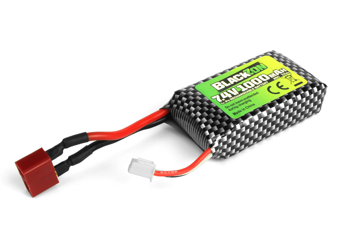 Blackzon 540223 Battery Pack (LiPo 7.4V, 1000mAh), w/T-Plug