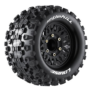 LOUISE RC WORLD LT3204SX Tires & Rims MT-UPHILL 1/10 Soft (Loose 12, 14, and 17 mm Hex) (2)