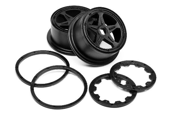 Maverick RC MV24174 BLACKOUT XB WHEEL SET (REAR) PR