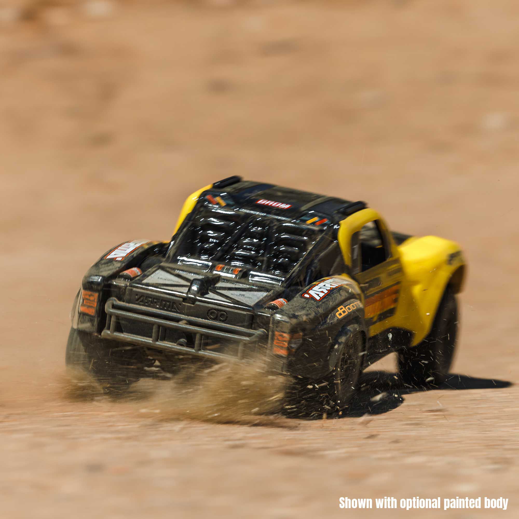 Arrma 1/16 MOJAVE GROM 4X4 RTA KIT Brushed Desert Truck (Battery &amp; Charger Included), Clear/Black - 11