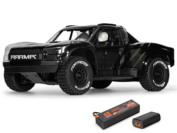 Arrma 1/16 MOJAVE GROM 4X4 RTA KIT Brushed Desert Truck (Battery & Charger Included), Clear/Black