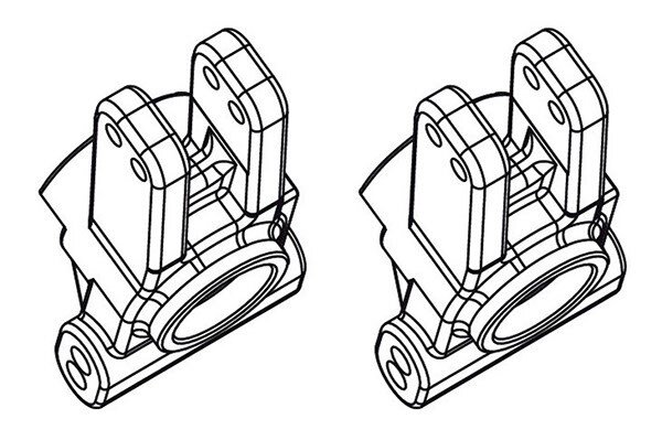 CARSON 500405341 X5ET-B/GT-B Hub Carrier, rear l/r (2)