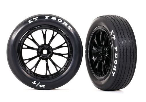 Traxxas 9474 Däck & Fälg Fram Svart (2)  Drag Slash