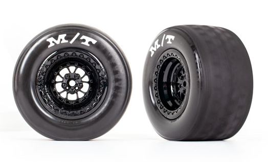 Traxxas 9475 Däck & Fälg Bak Svart (2)  Drag Slash