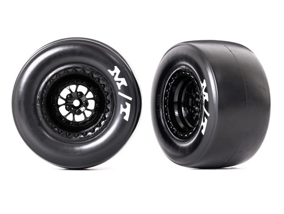 Traxxas 9476 Däck & Fälg Bak Svart Mickey Thompson (2)  Drag Slash