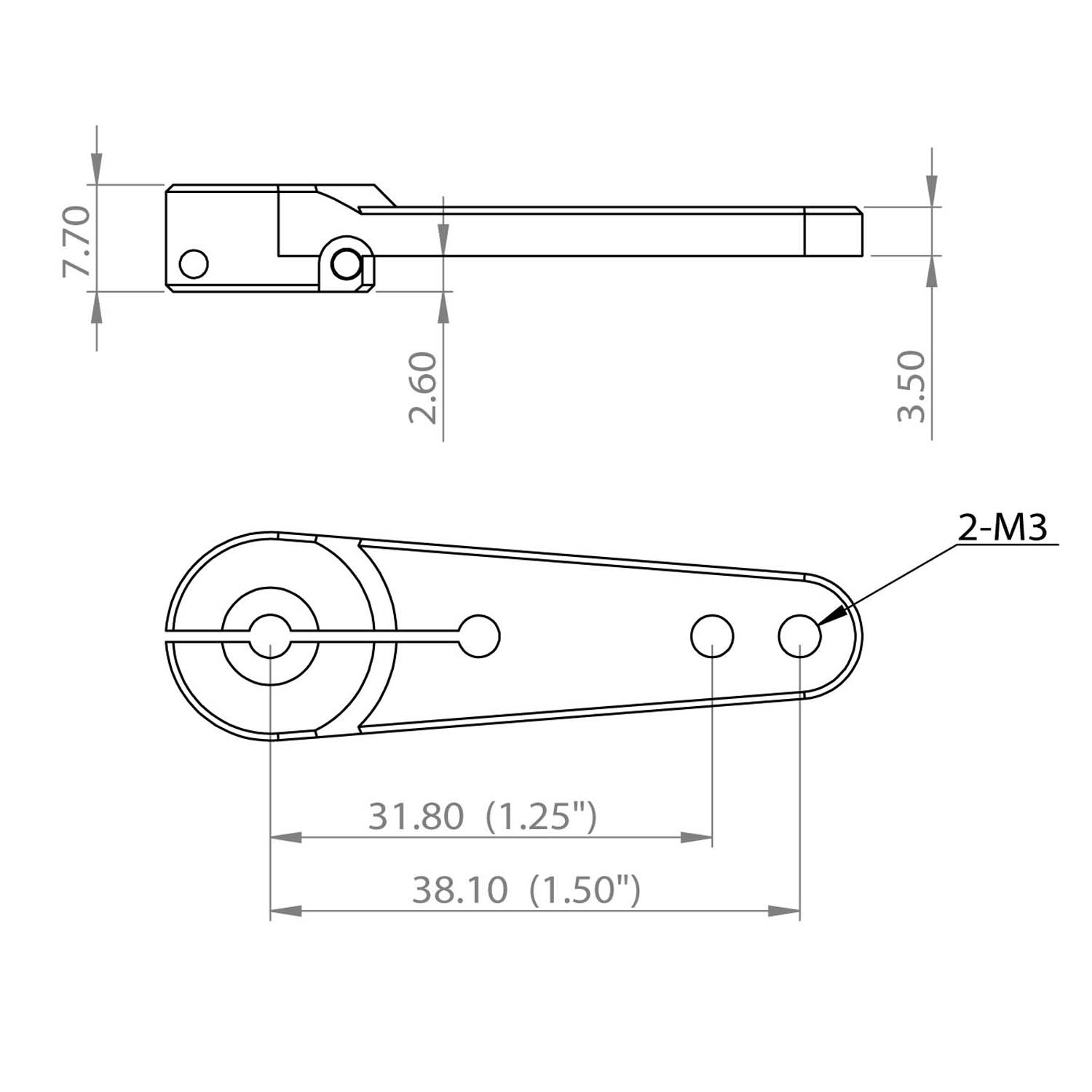 Metal Single horn Pack (M3, L 1.25/1.5 in) (V1) (For HBL8X0HBL380) - 2
