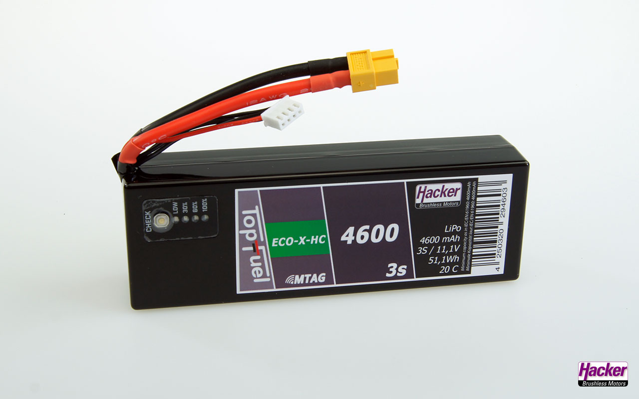 Hacker TopFuel LiPo 20C ECO-X-HC 4600mAh 3S Para-RC MTAG