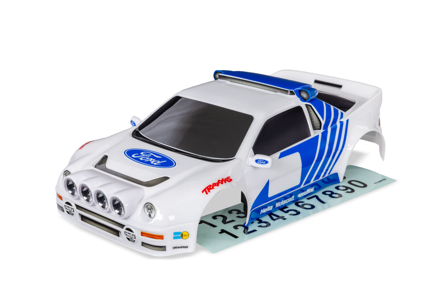 Traxxas 10812-WHT Kaross Mini Rally Ford RS200 Vit