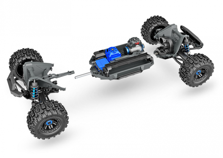Traxxas MAXX med WideMAXX 4x4 1/10 RTR TQi TSM Röd - 7