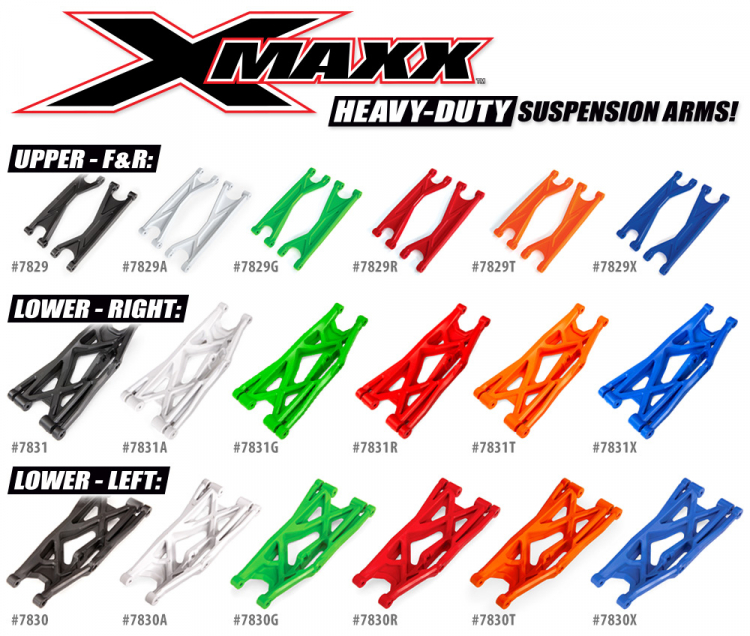 Traxxas 7829 Bärarm Övre F/B, H/V HD Svart (2) X-Maxx, Funco (Bak) - 2