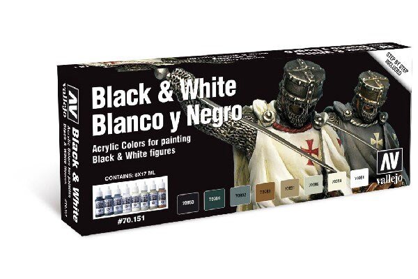VALLEJO 70151 Black and White -17 ml.