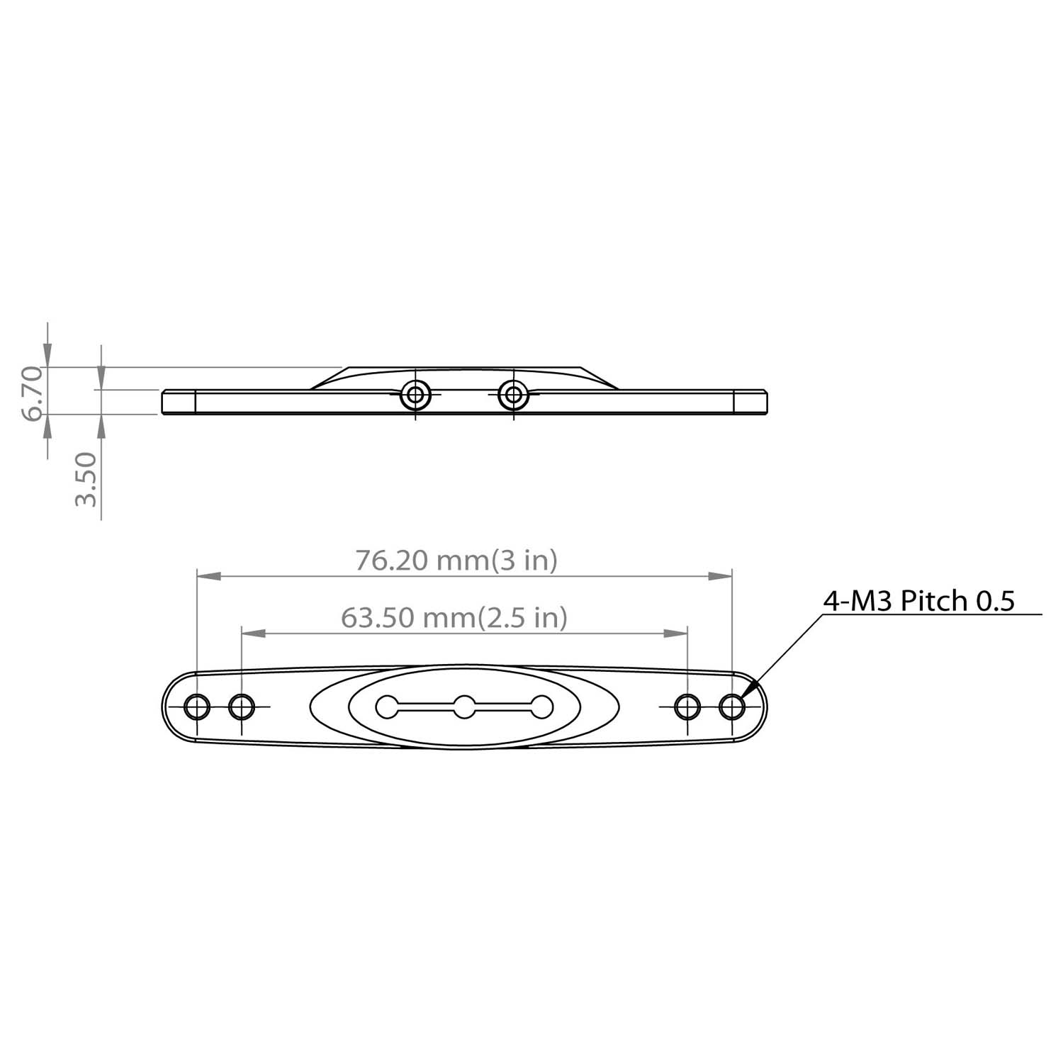 Metal double horn Pack (M3, L 2.5/3 in) (For HBL8X0HBL380) - 2