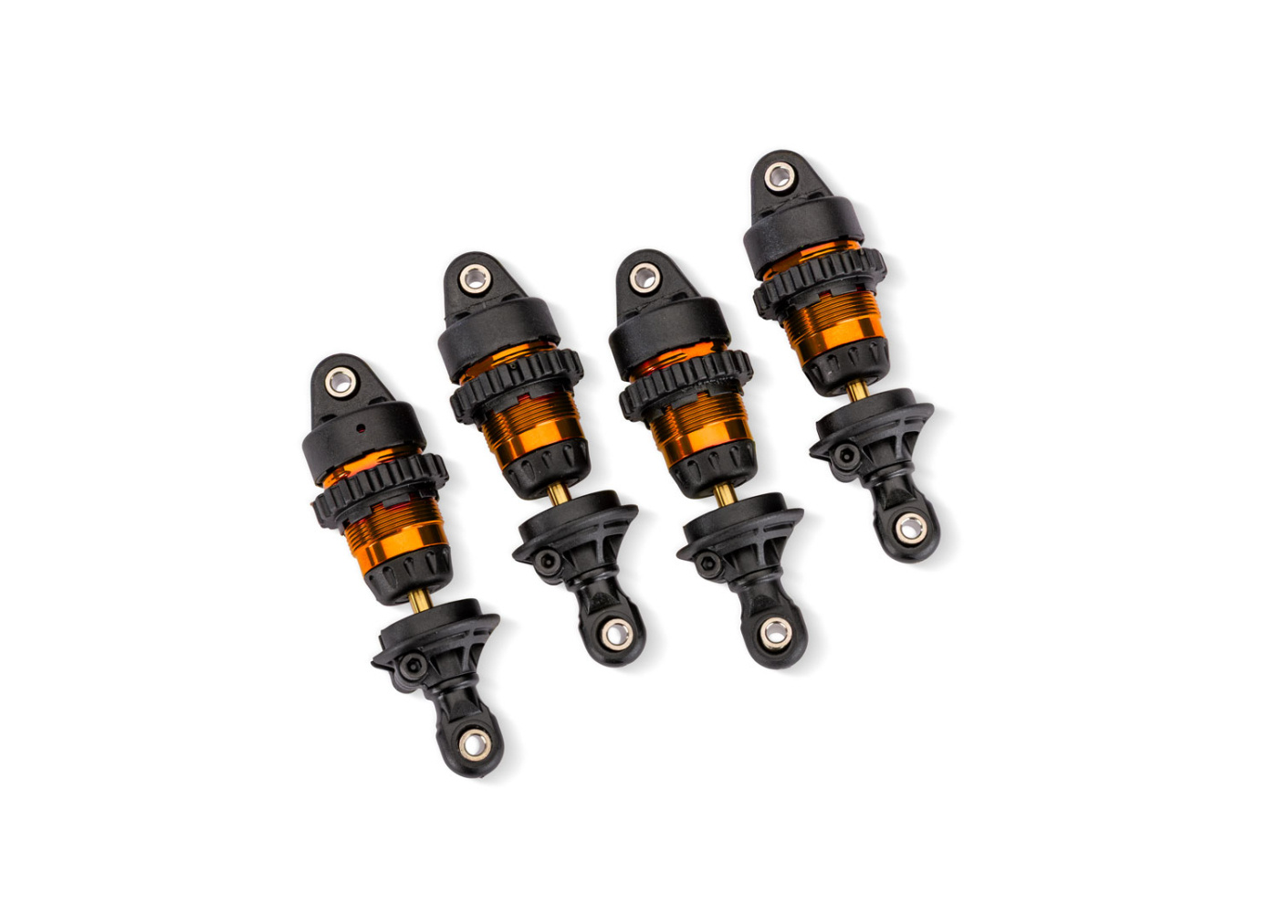 Traxxas 10865-ORNG Stötdämpare Mini GTR Alu Komplett Orange (4)