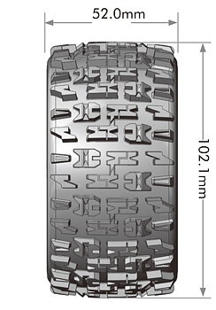 LOUISE RC WORLD LT3389SM Tires & Rims ST-PIONEER Mini Maxx/ XRT (0 &amp; 1/2 Offset Hex) (2)