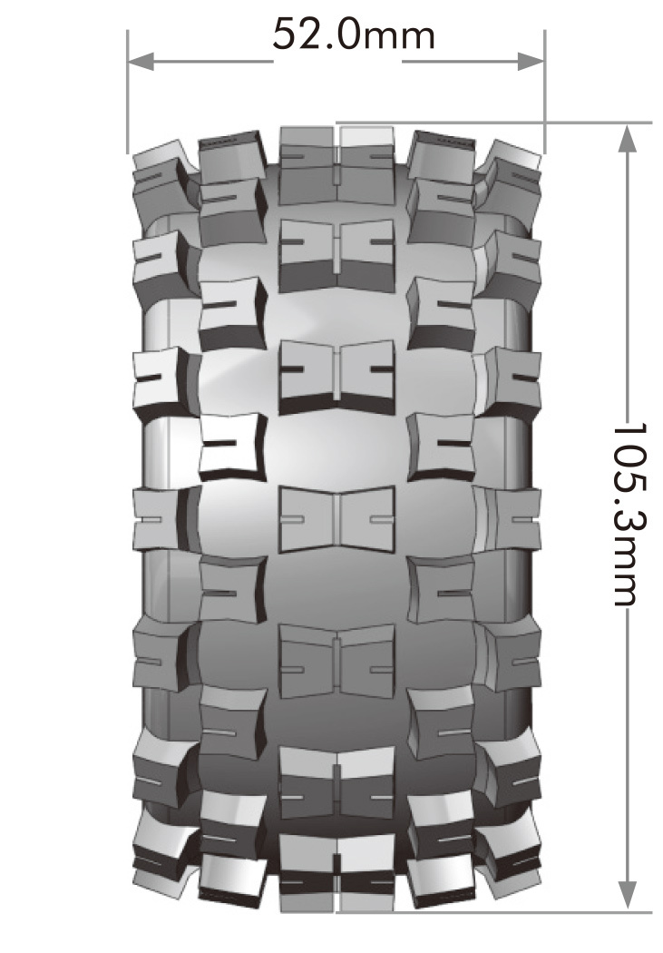 LOUISE RC WORLD LT3390SM Däck & Fälg ST-MCROSS Mini Maxx/ XRT (0 & 1/2 Offset Hex) (2) - 2
