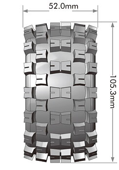 LOUISE RC WORLD LT3390SM Tires & Rims ST-MCROSS Mini Maxx/ XRT (0 &amp; 1/2 Offset Hex) (2)