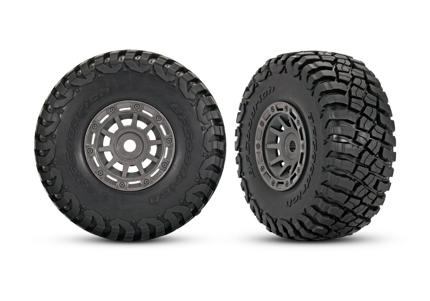 Traxxas 10870-GRAY Däck & Fälg BFGoodrich Mud Terrain/ Mini Slash Grå (2)