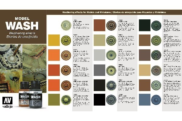 VALLEJO CC095 COLOR CHART MODEL COLOR WASH
