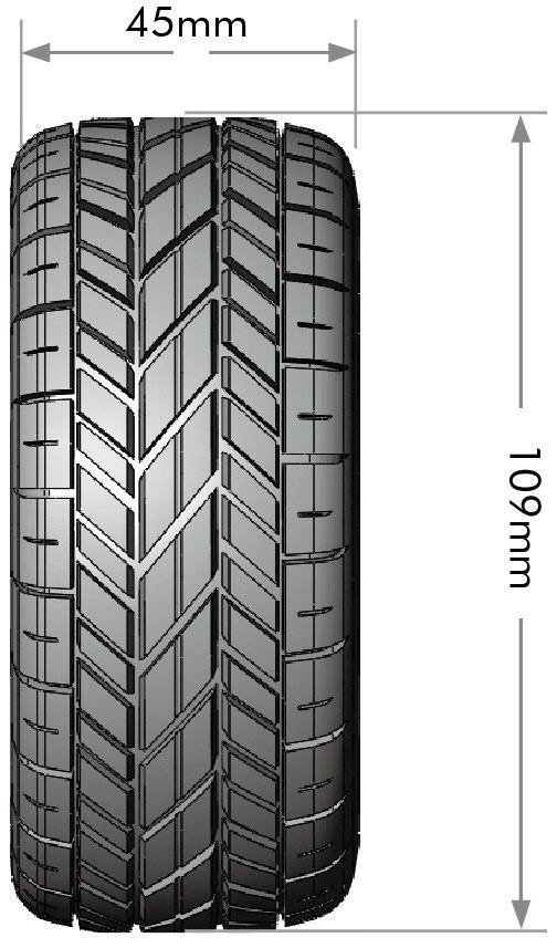 LOUISE RC WORLD LT3228VB Tires & Rims SC-ROCKET M (Loose Hex 4pcs) Super Soft (2) - 5