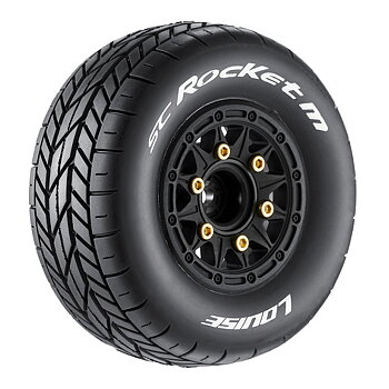 LOUISE RC WORLD LT3228VB Tires & Rims SC-ROCKET M (Loose Hex 4pcs) Super Soft (2)