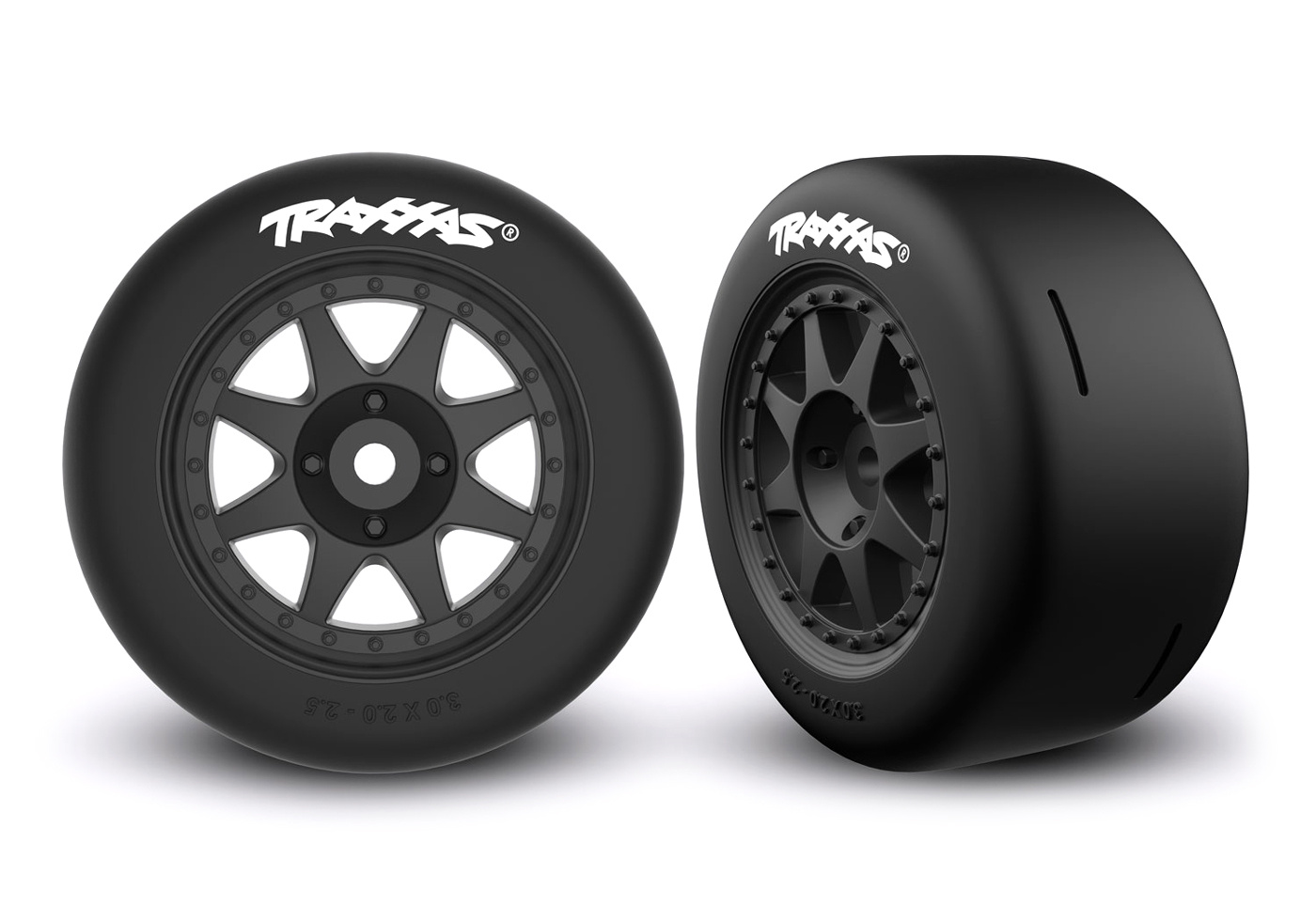 Traxxas 10875-BLK Däck & Fälg Speed Slicks Soft / Mini Rally Svart Bak (2)