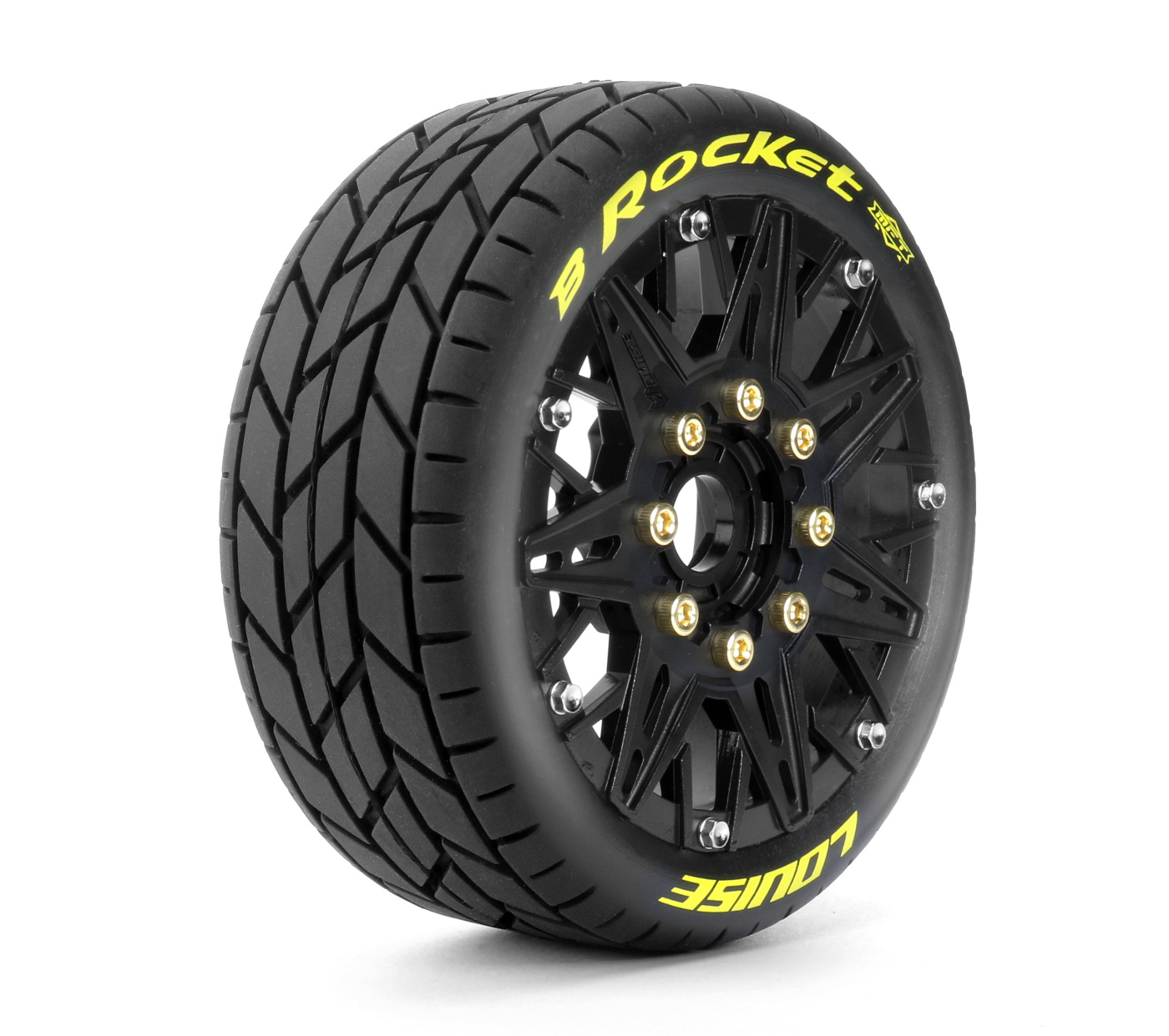 LOUISE RC WORLD LT3362SB Däck & Fälg B-ROCKET 1/8 Buggy Soft MFT (Lös 17mm Hex 0" & 1/2" Offset) (2)