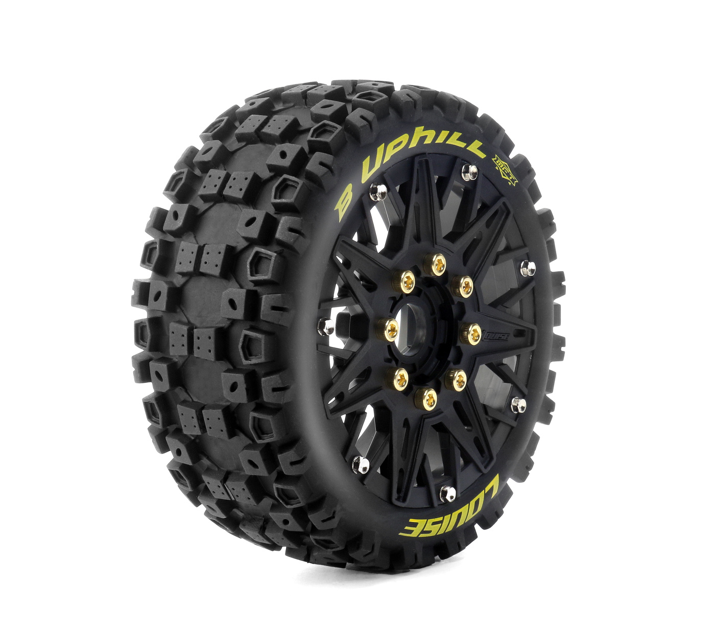 LOUISE RC WORLD LT3364SB Däck & Fälg B-UPHILL 1/8 Buggy Soft MFT (Lös 17mm Hex 0" & 1/2" Offset) (2)