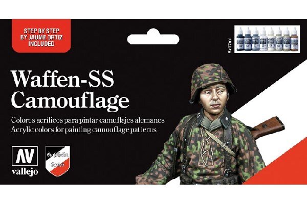 VALLEJO 70180 Waffen-SS Camouflage Set -8 color set 17 ml.