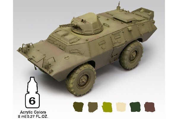 VALLEJO 78412 US Vietnam Olive Drab-AFV Set 6 Color 8 ml.