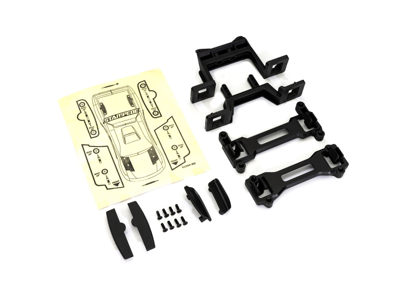 Traxxas 3619R Ombyggnadskit Clipless Kaross Stampede 2WD