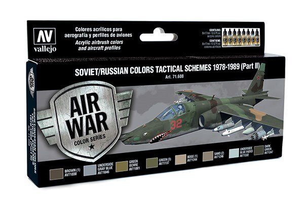 VALLEJO 71608 Soviet/Russian colors Tactical 1978-1989 8x17ml
