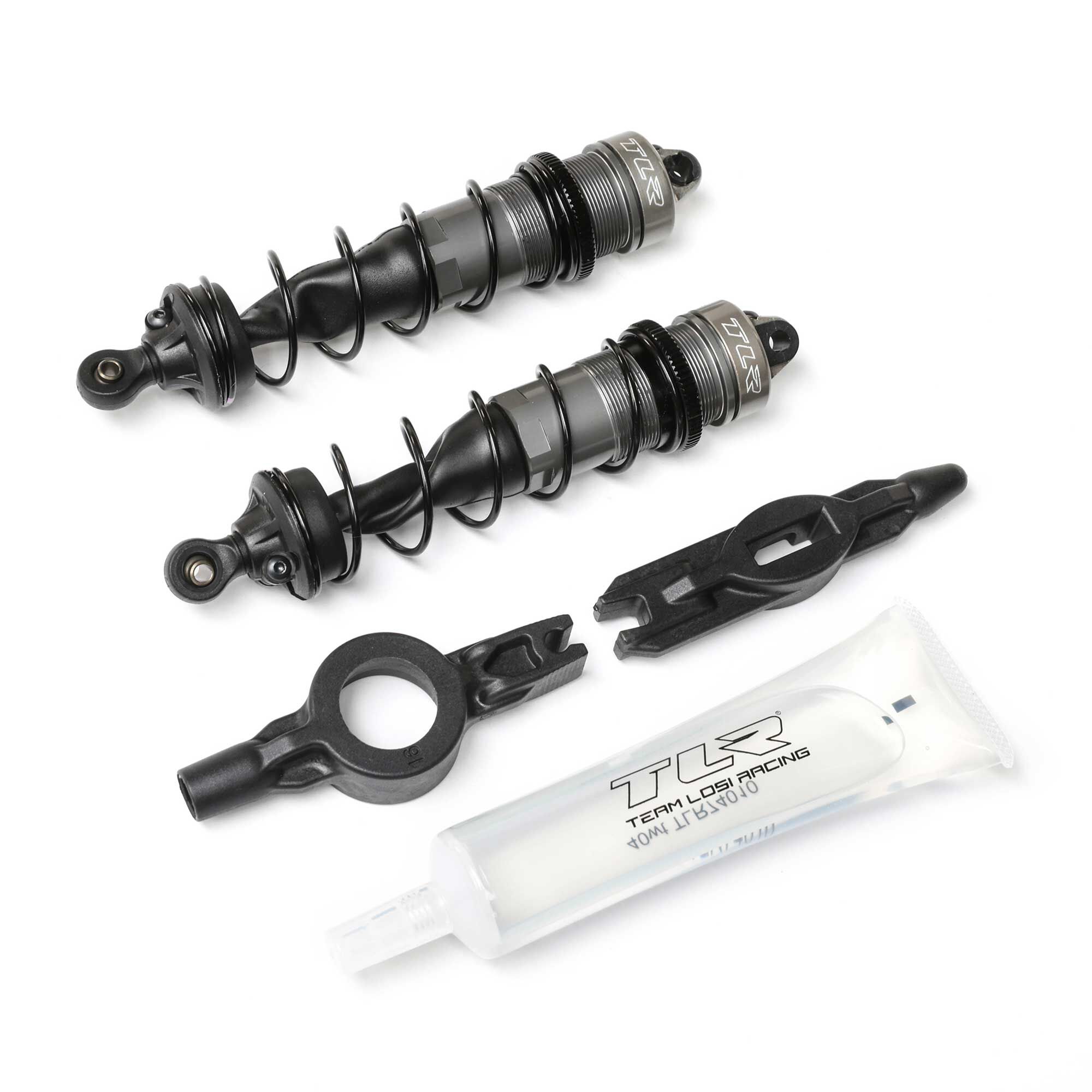 TLR Front Shock Set, 110mm, Assembled (2): 8X