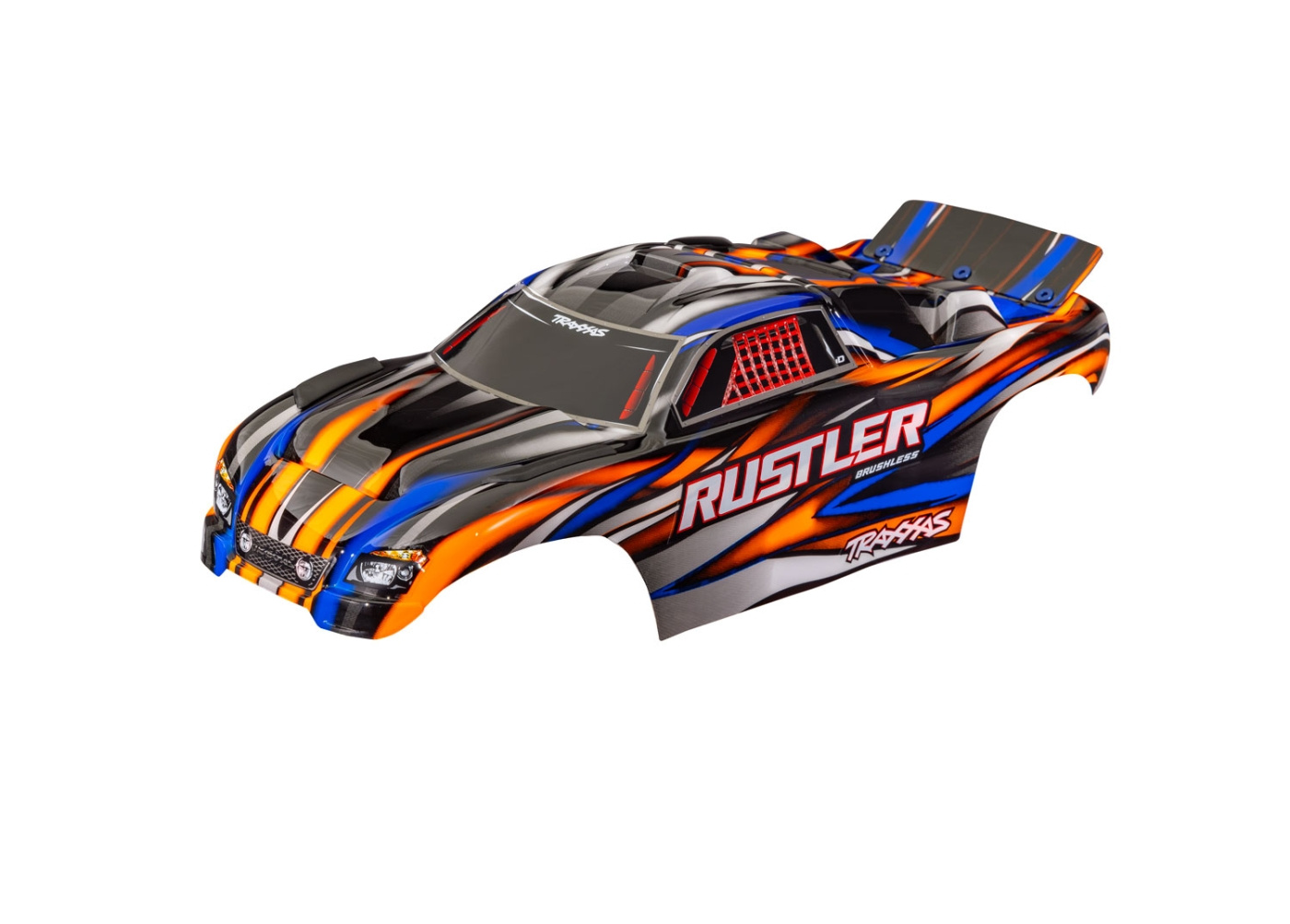 Traxxas 3721-ORNG Kaross Rustler 2WD Clipless Orange