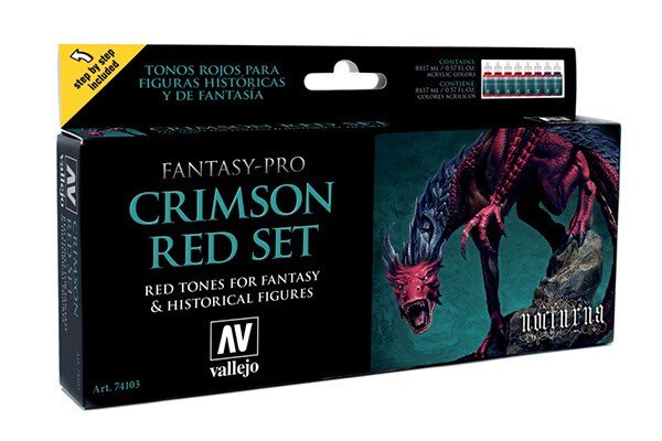 VALLEJO 74103 Crimson Red Set 8x17ml