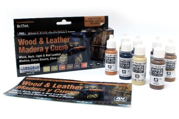 VALLEJO 70182 Wood & Leater, 8x17ml