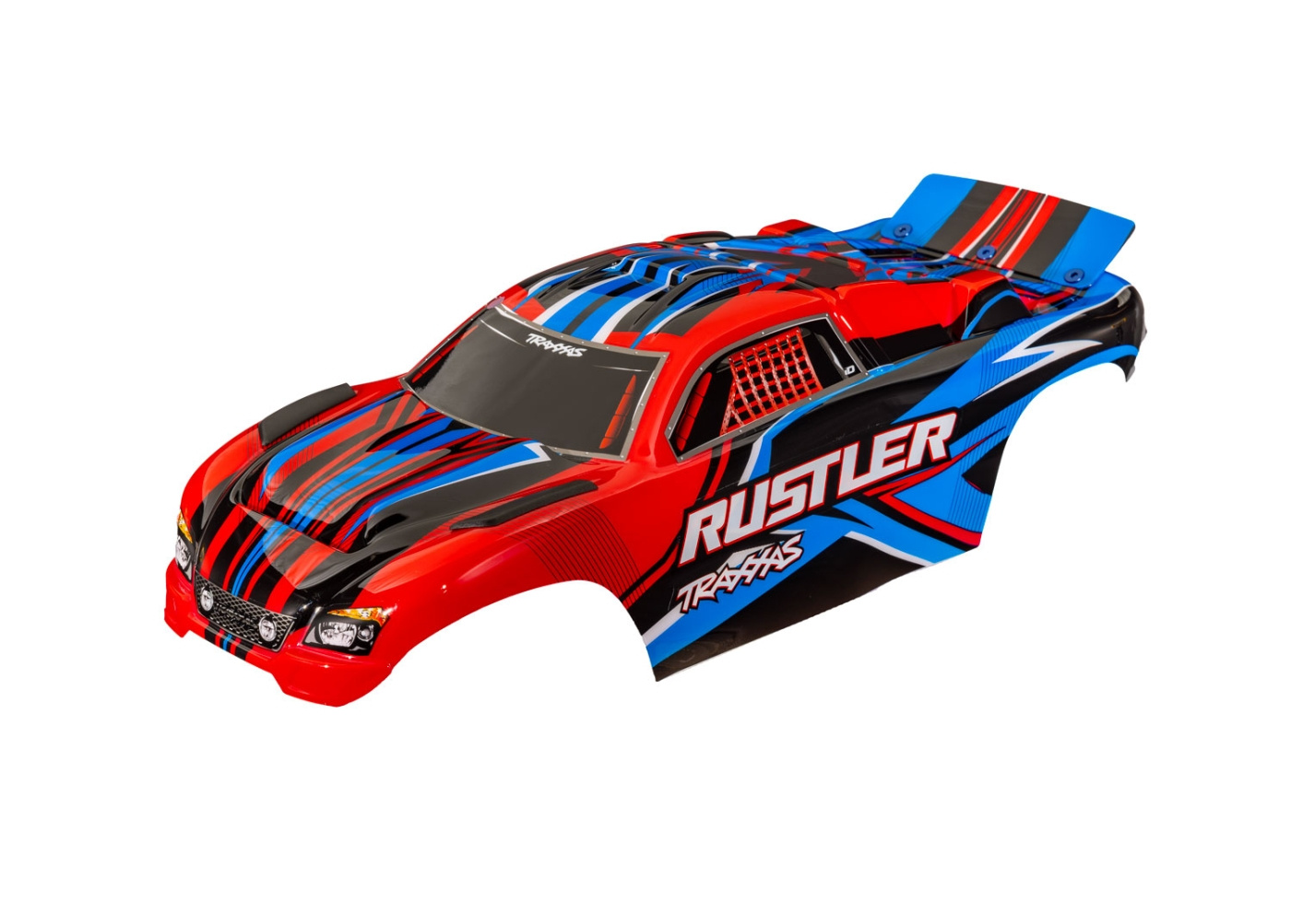 Traxxas 3734-RED Kaross Rustler 2WD Clipless Röd