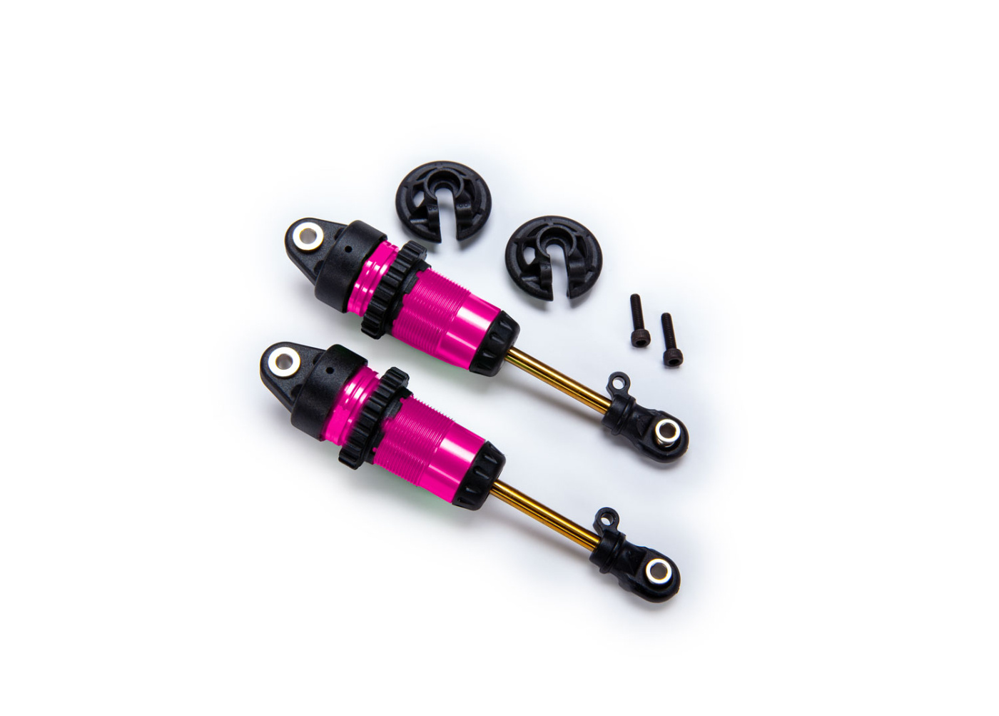 Traxxas 7461-PINK Stötdämpare GTR Long Rosa utan fjädrar (2)