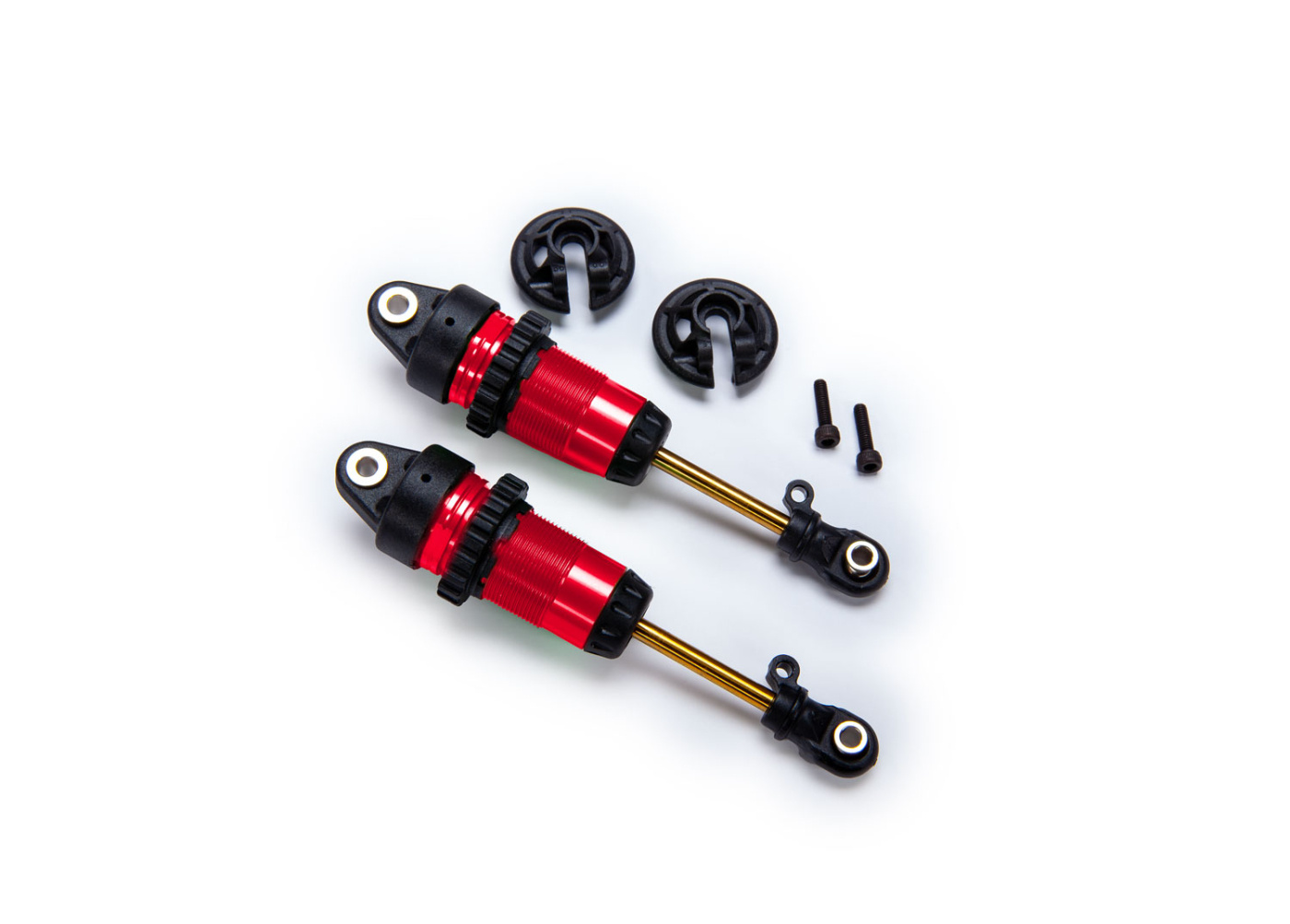 Traxxas 7461-RED Shocks GTR Long Red without springs (2)