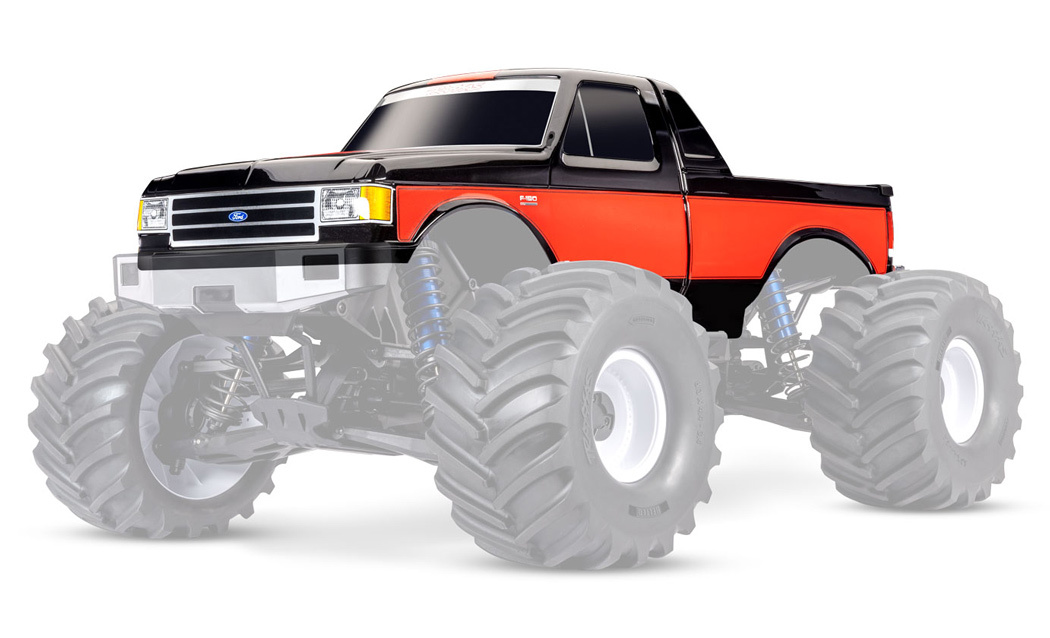 Traxxas 7691-BLK Body X-Maxx MT Ford F-150 Red/Black